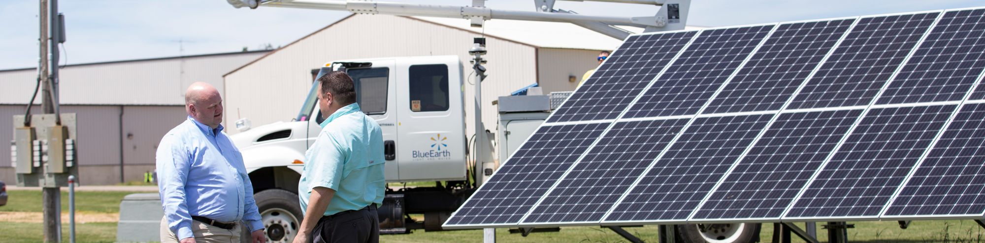 CMPAS CEO at site of Solar Panels